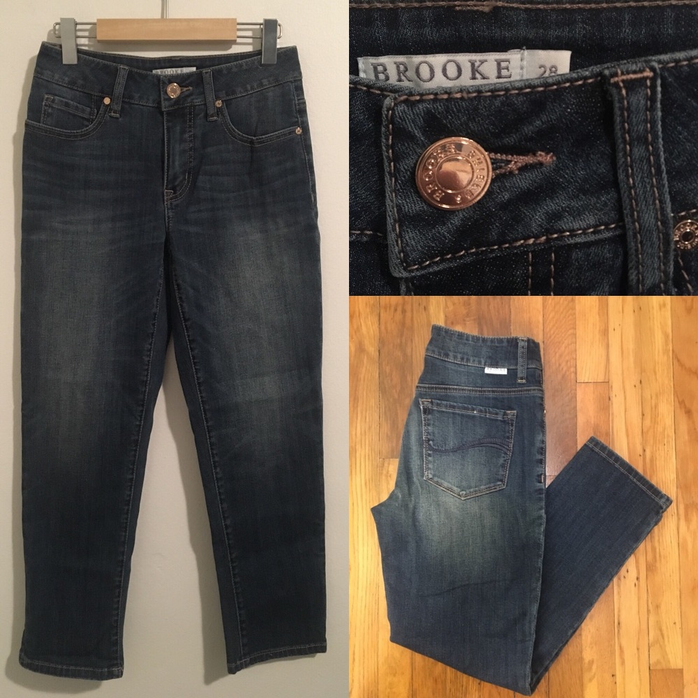 BROOKE SHIELDS CROPPED STRAIGHT LEG DENIM Sz 28